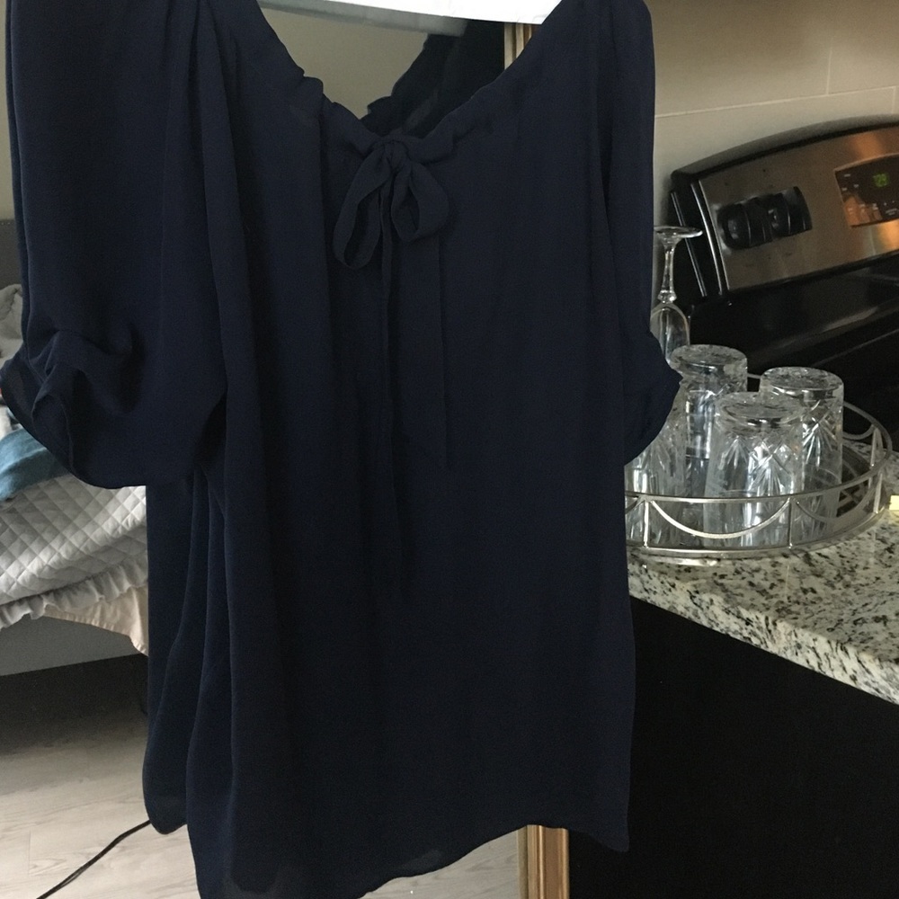 Joie Silk Blouse in Navy size medium
